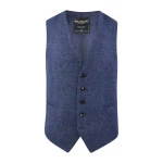 Gilet Harris Tweed Wellington | Blauw | www.pietkoopmans.nl