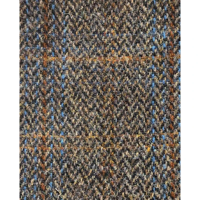 Gilet Harris Tweed Wellington | Bruin Blauw| www.pietkoopmans.nl