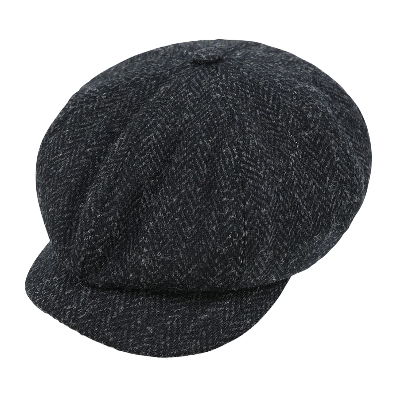 Wellington Newsboy | Harris Tweed Antaciet | www.pietkoopmans.nl