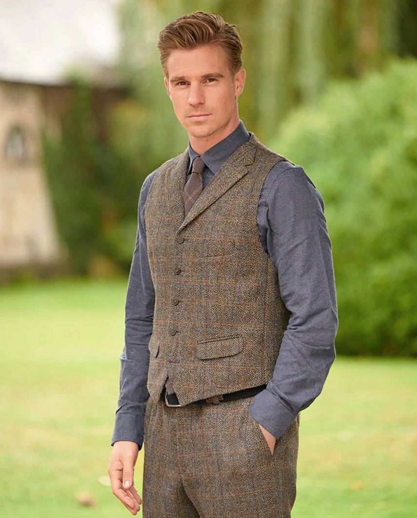 【本日のみ価格】HEVE Tweed Gilet Wellington-0f-billmore-harris-