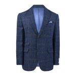 Colbert Harris Tweed Wellington | Herringbone Blue | www.pietkoopmans.nl