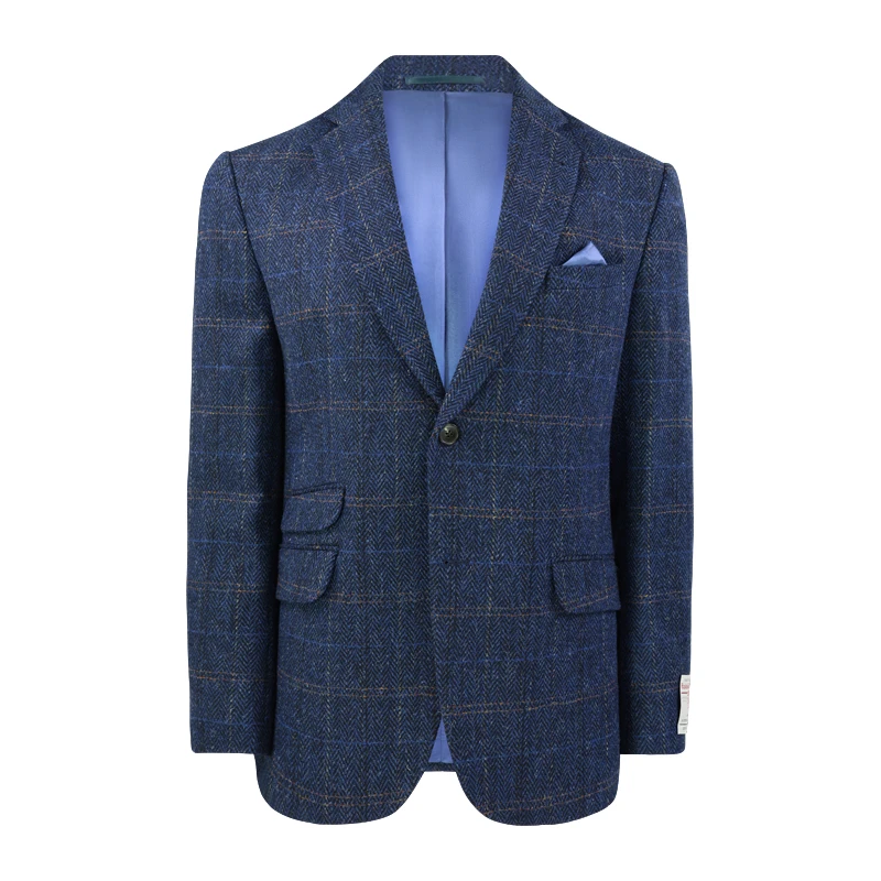 Colbert Harris Tweed Wellington | Herringbone Blue | www.pietkoopmans.nl