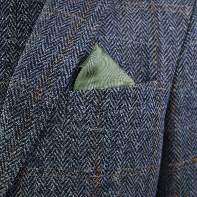 Colbert Harris Tweed Wellington | Herringbone Grey Blue | www.pietkoopmans.nl