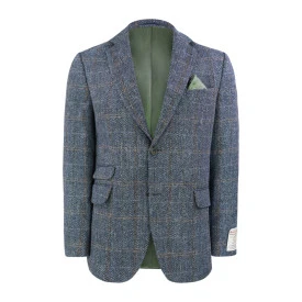 Colbert Harris Tweed Wellington | Herringbone Grey Blue