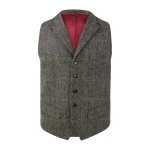 Gilet Harris Tweed Wellington | Herringbone Groen | www.pietkoopmans.nl