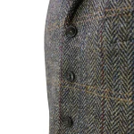 Gilet Harris Tweed Wellington | Herringbone Groen | www.pietkoopmans.nl
