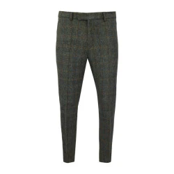 Wellington of Bilmore Tweed Broek | Olive Overcheck