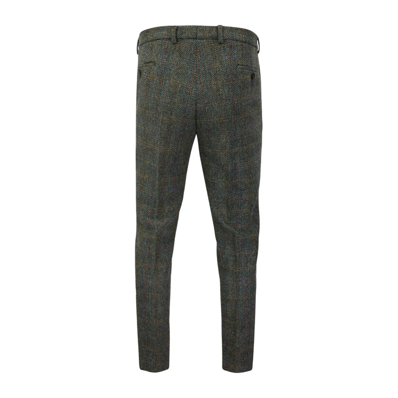 Wellington of Bilmore Tweed Broek | Olive Overcheck | www.pietkoopmans.nl