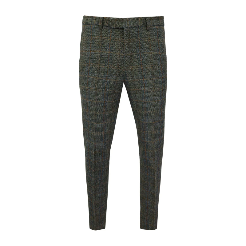 Wellington of Bilmore Tweed Broek | Olive Overcheck | www.pietkoopmans.nl