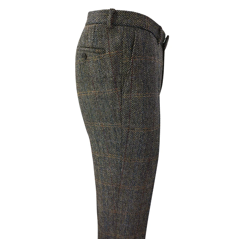 Wellington of Bilmore Tweed Broek | Green Herringbone | www.pietkoopmans.nl