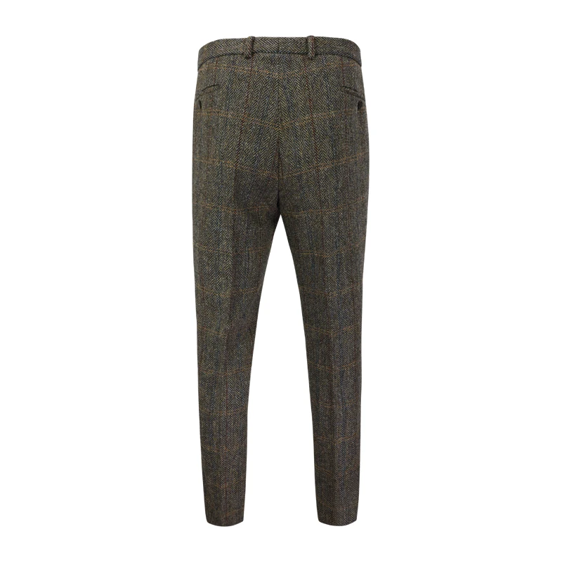 Wellington of Bilmore Tweed Broek | Green Herringbone | www.pietkoopmans.nl