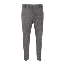 Wellington of Bilmore Tweed Broek | Green Herringbone