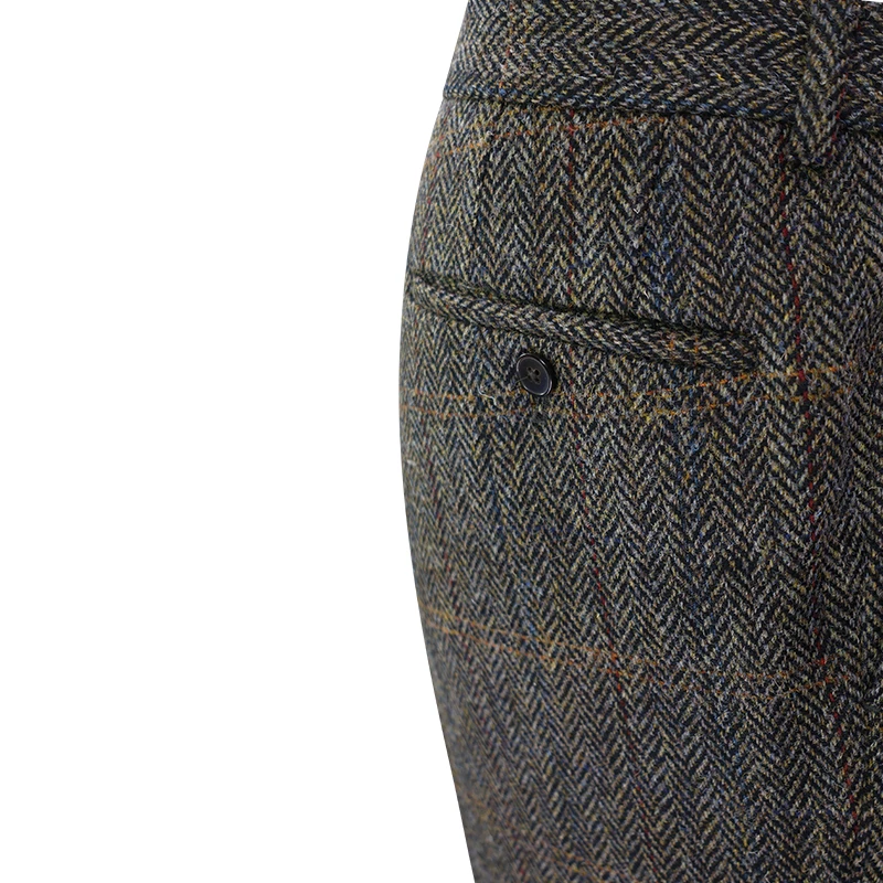 Wellington of Bilmore Tweed Broek | Green Herringbone | www.pietkoopmans.nl