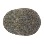 Wellington Tweed Flat Cap Henry  | Herringbone Groen | www.pietkoopmans.nl