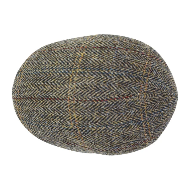 Wellington Tweed Flat Cap Henry  | Herringbone Groen | www.pietkoopmans.nl