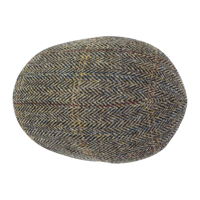 Wellington Tweed Flat Cap Henry  | Herringbone Groen | www.pietkoopmans.nl