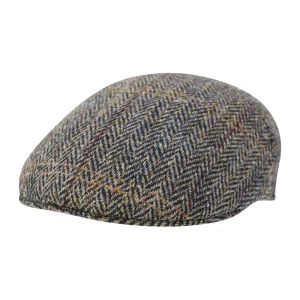 Wellington Tweed Flat Cap Henry  | Herringbone Groen