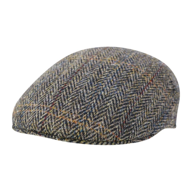Wellington Tweed Flat Cap Henry  | Herringbone Groen | www.pietkoopmans.nl