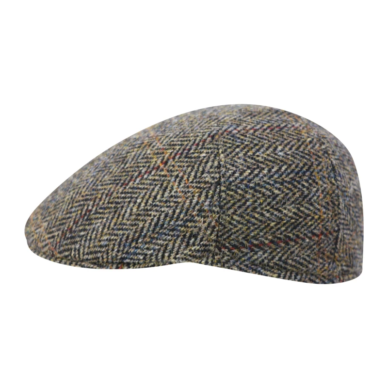 Wellington Tweed Flat Cap Henry  | Herringbone Groen | www.pietkoopmans.nl