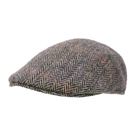 Wellington Flatcap Henry | Tweed Camel Zwart Geruit