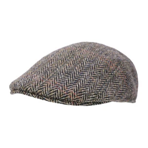 Wellington Flatcap Henry | Tweed Camel Zwart Geruit