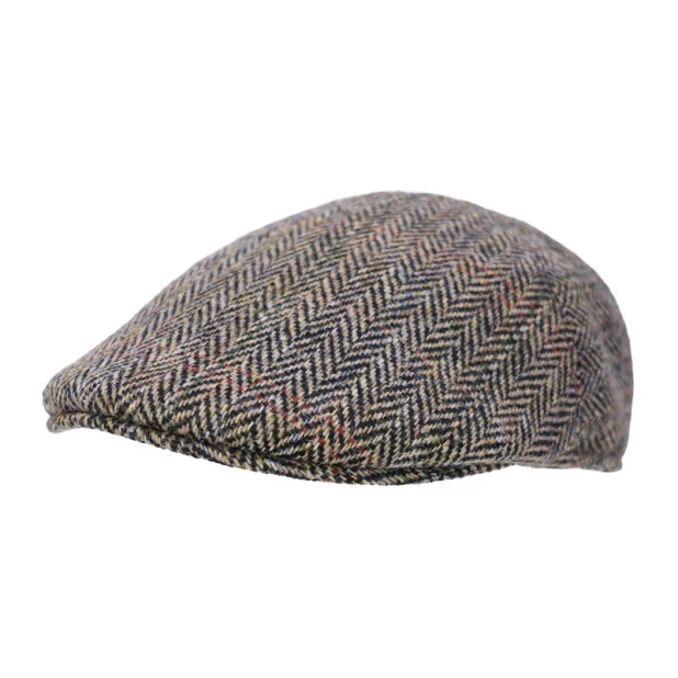 Wellington Flatcap Henry | Tweed Camel Zwart Geruit | www.pietkoopmans.nl