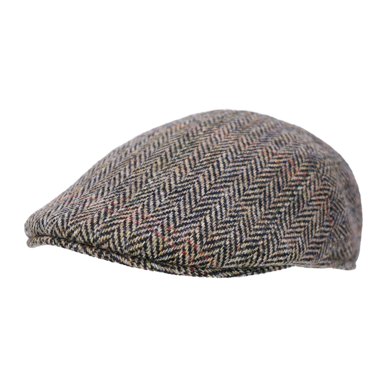 Wellington Flatcap Henry | Tweed Camel Zwart Geruit | www.pietkoopmans.nl