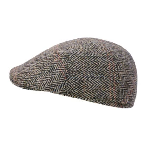 Wellington Flatcap Henry | Tweed Camel Zwart Geruit