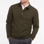 Barbour Lamswol Troye Trui | Mosgroen | www.pietkoopmans.nl
