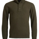Barbour Lamswol Troye Trui | Mosgroen | www.pietkoopmans.nl