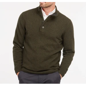 Barbour Lamswol Troye Trui | Mosgroen