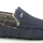 Barbour Luxe Pantoffel Monty  | Suede Navy | www.pietkoopmans.nl