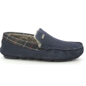 Barbour Luxe Pantoffel Monty  | Suede Navy | www.pietkoopmans.nl