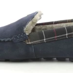 Barbour Luxe Pantoffel Monty  | Suede Navy | www.pietkoopmans.nl
