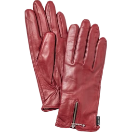 Gaucho Dames Handschoenen Leer | Wijnrood
