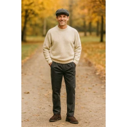 Piet Elastische Taille Broek | Gennep Antraciet