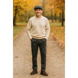 Piet Elastische Taille Broek | Gennep Antraciet