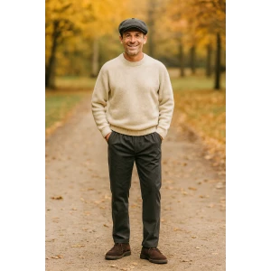 Piet Elastische Taille Broek | Gennep Antraciet