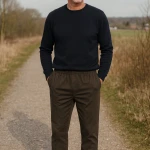 Piet Elastische Taille Broek | Gennep Bruin | www.pietkoopmans.nl