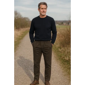 Piet Elastische Taille Broek | Gennep Bruin
