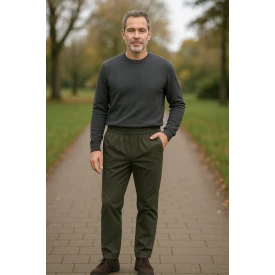 Piet Elastische Taille Broek | Gennep Groen