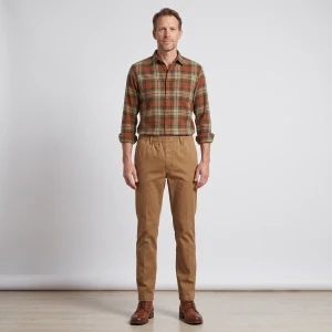 Lange Elastische Taille Broek Amberg Winter | Camel