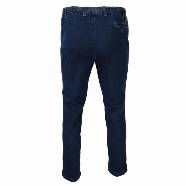 Jeans met elastische Taille | Denim Rondom Lang | www.pietkoopmans.nl