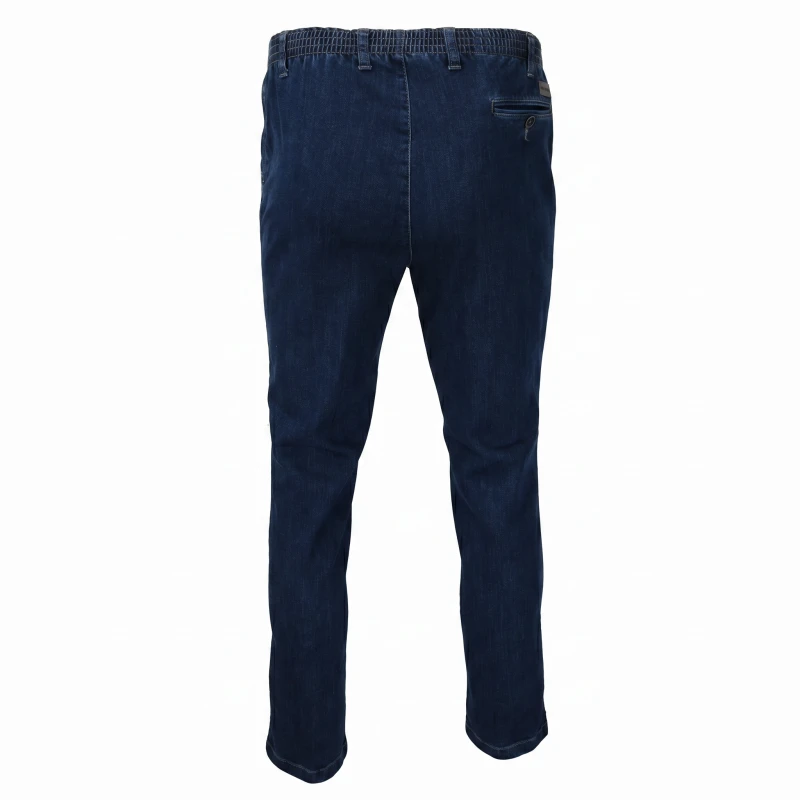 Jeans met elastische Taille | Denim Rondom Lang | www.pietkoopmans.nl