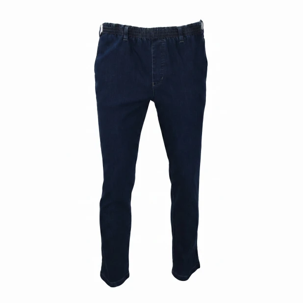 Jeans met elastische Taille | Denim Rondom Lang | www.pietkoopmans.nl