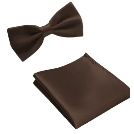 Vlinderstrik Met Pochette | Bruin