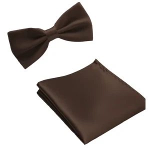 Vlinderstrik Met Pochette | Bruin
