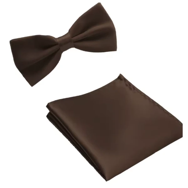 Vlinderstrik Met Pochette | Bruin