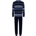 Pastunette Badstof Pyjama | Blauw Gestreept | www.pietkoopmans.nl