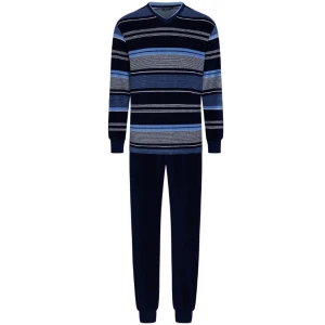 Pastunette Badstof Pyjama | Blauw Gestreept